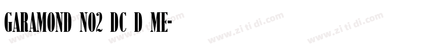 Garamond No2 DC D Me字体转换